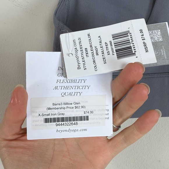 NWT Beyond Yoga Racerback Bra in Iron Grey Size XS - Picture 4 of 5